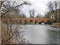 The River Mole at Leatherhead, looking upstream towards Town Bridge