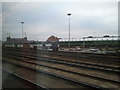 Nine Elms and Battersea Power Station seen from the train