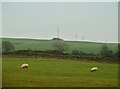 Looking towards a mast on Standingstone hill