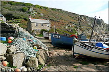 SW4022 : Fishing boats at Penberth Cove by Graham Horn