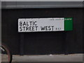 TQ3282 : Street sign, Baltic Street West EC1 by Robin Sones