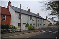 Weatherboarded terrace, School Lane