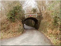 ST2089 : Former railway bridge, Dranllwyn Lane, Machen by Jaggery