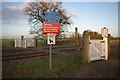 Footpath crossing near Thurston