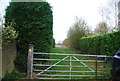 Gate on the footpath at the end of The Drive