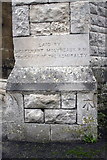 SY6873 : Benchmark on buttress of Underhill Methodist Church by Roger Templeman
