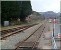 Stop sign at the Treherbert end of the Rhondda Line