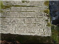 Inscription on concrete footbridge on the Nant-y-carad