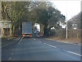 SJ5561 : A49 - route confirmatory sign north of Four Lane Ends by Peter Whatley