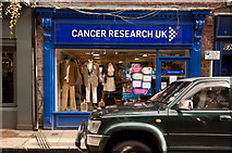 SJ7578 : Cancer Research UK charity shop, King Street, Knutsford by Roger A Smith