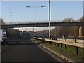 M62 motorway at Bowring Park footbridge