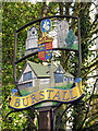 The village sign in Burstall