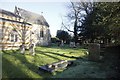 Churchyard in the shade