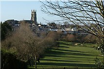 SX9266 : Golf course and church,  St Marychurch by Derek Harper