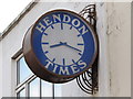 Clock on the offices of the Hendon Times, Church Road, NW4