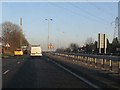 Power lines cross the A580