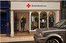 SJ7578 : Red Cross Charity Shop, King Street, Knutsford by Roger A Smith