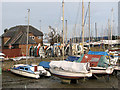 Boats moored in Belstead Creek, Ipswich