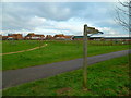 Footpath sign at recreation ground (2)