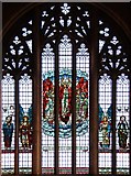 TQ2572 : St Luke, Ryfold Road, Wimbledon Park - Stained glass window by John Salmon