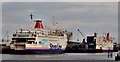 The "Stena Navigator" and the "Stena Caledonia"at Belfast