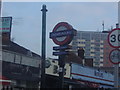 Sign for subway to Gants Hill station