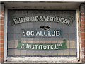 Sign for The (former) Deerfield & West Hendon Social Club & Institute Ltd, Station Road, NW4