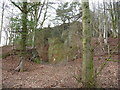 Old quarry face near Webscott