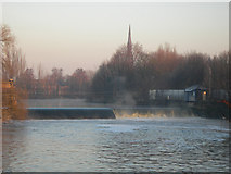SJ6187 : The Weir on the Mersey by Mike Lyne