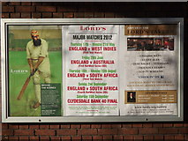 TQ2682 : Posters at Lord's by Colin Smith