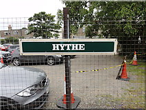 TR1534 : RH&DR Hythe railway station sign by Helmut Zozmann