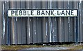 Pebble Bank Lane sign