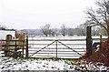 Start of two public footpaths from Wyre Mill Lane near Wolverley