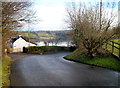 A glimpse of Llandegfedd Reservoir from Sluvad Road