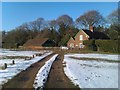 Hope Cottage after light snowfall