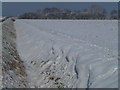 TF4331 : Snow drift in the dike, Durham's Road by Richard Humphrey