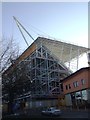 Work progresses on the new stand at the Molineux