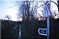 Mid Devon : Muddy Footpath & Sign