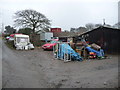 Yard at Tynewydd near Upper Borth