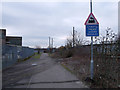 Level crossing, cyclepath beside BMW Mini factory