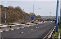 ST5689 : Severn Bridge : The M48 Motorway by Lewis Clarke
