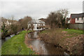 The view upstream on a Leat on the River Yeo as seen from Raleigh Meadow