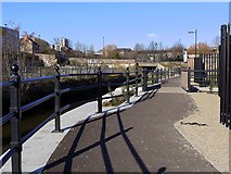NZ2664 : Ouseburn Riverside Walkway by Andrew Curtis