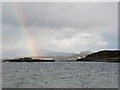 NG7226 : Rainbow over Bogha an t-Sasunnaich by John Allan