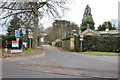 The entrance to Brockhurst Lane and Church