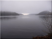 SJ0119 : Lake Vyrnwy / Llyn Efyrnwy from the dam wall by Jeremy Bolwell