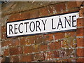 TM3877 : Rectory Lane sign by Geographer