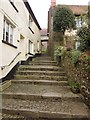 Steps to churchyard, Winkleigh