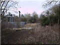 SU1287 : Derelict lock, Wilts & Berks Canal (North Wilts Branch), and electricity sub-station, Moredon by Vieve Forward