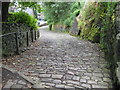 Steep cobbled path